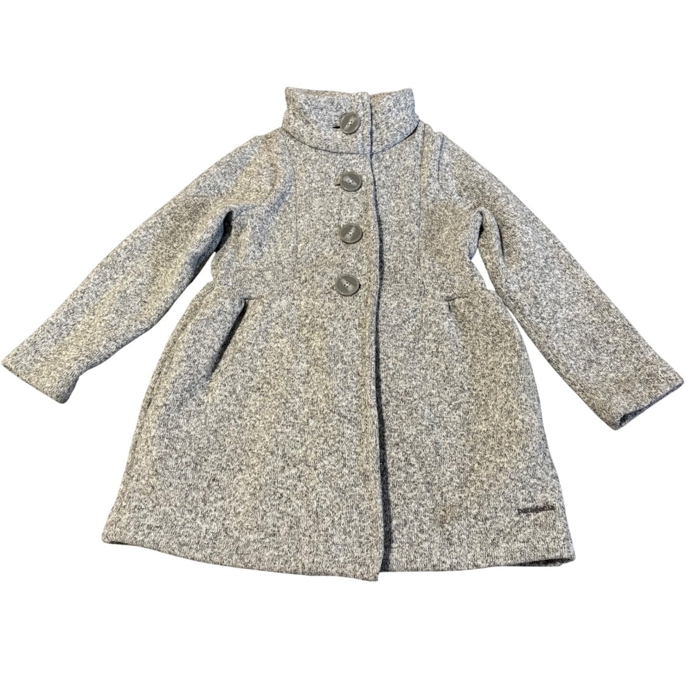 Patagonia Better Sweater Coat Girls XS Gray Knit Button Front Fleece Jacket